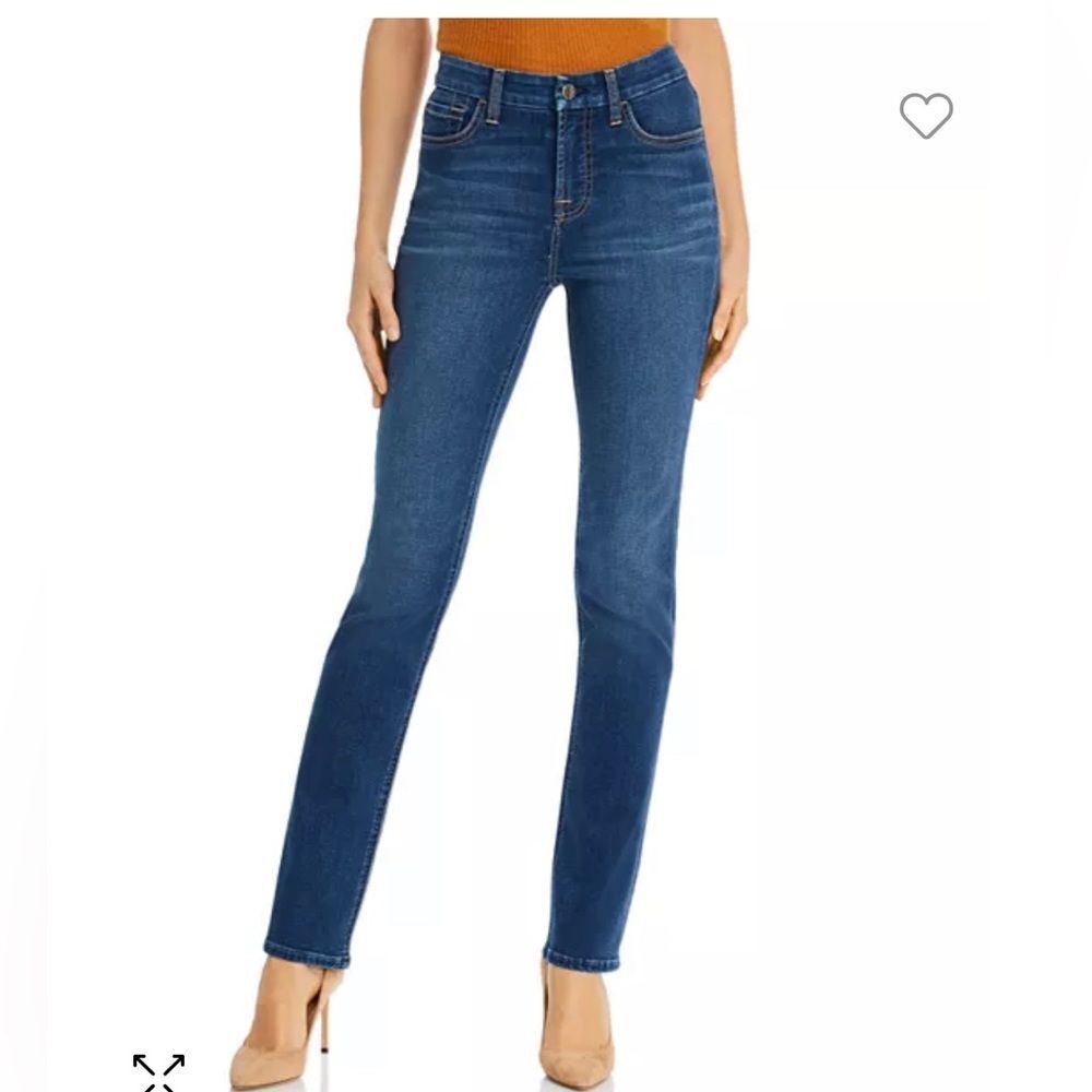 Jen 7 By 7 For All Mankind Jeans Slim Boyfriend Classic Medium Blue Size…